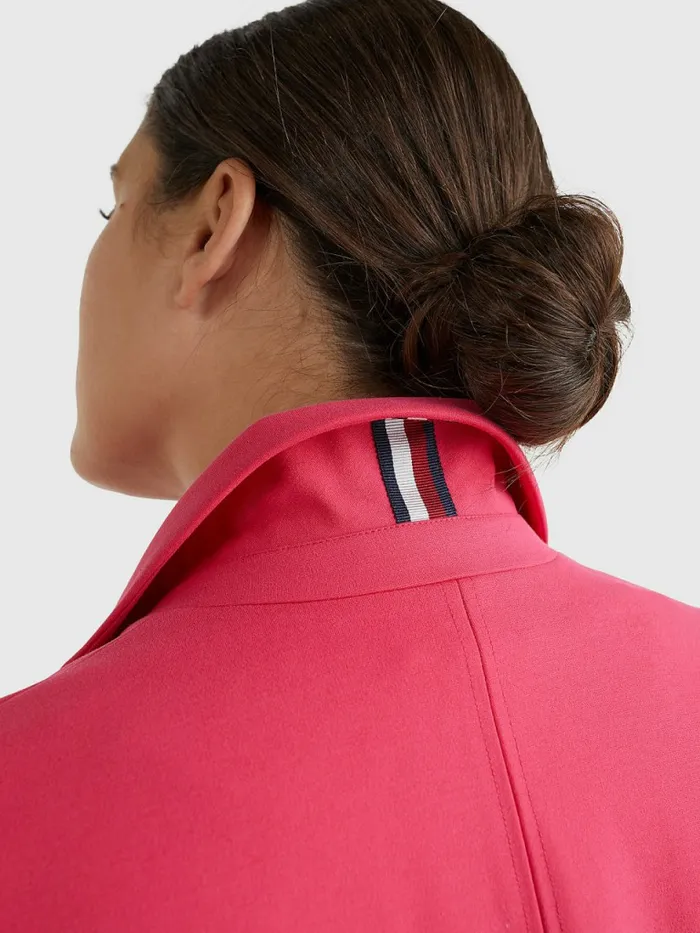 Tommy Hilfiger Curve Punto Milano Double Breasted Blazer Pink Splendor Womens Blazers