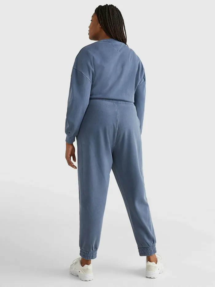 Tommy Hilfiger Curve Relaxed Fit Logo Joggers Twilight Navy Womens Trousers