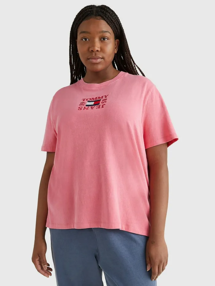 Tommy Hilfiger Curve Relaxed Organic Cotton TShirt Garden Rose Womens TShirts Cheap On Sale Tommy Hilfiger Curve Relaxed Organic Cotton TShirt Garden Rose Womens TShirts Cheap On Sale