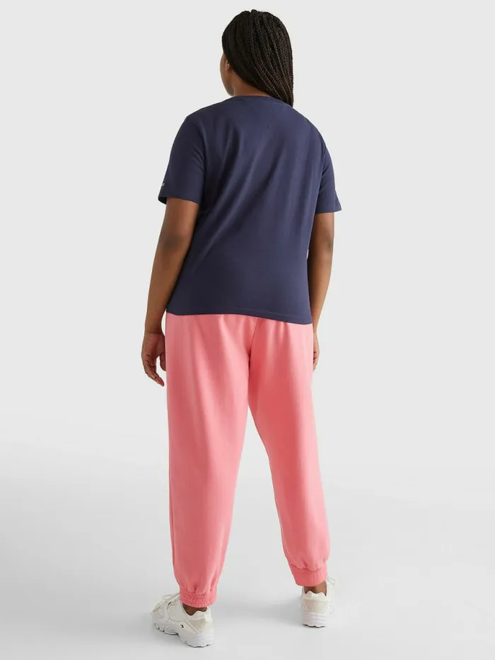Tommy Hilfiger Curve Signature TShirt Twilight Navy Womens Curve Fashion
