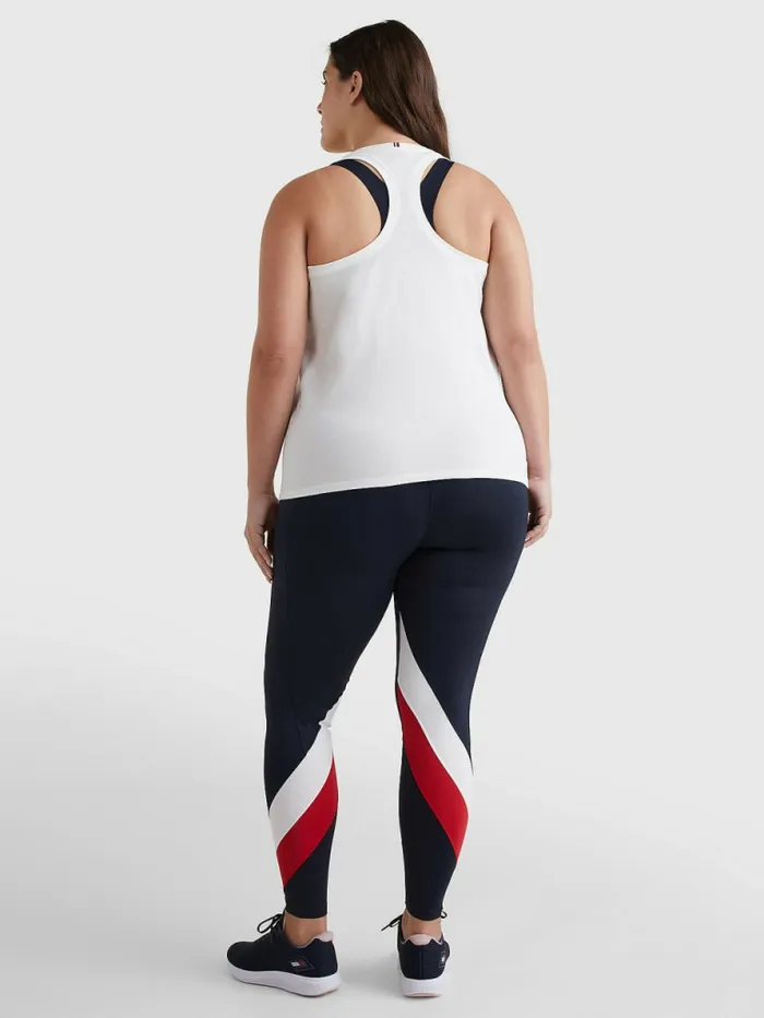 Tommy Hilfiger Curve Sport Organic Cotton Tank Top Ecru Womens Tommy Hilfiger Sport