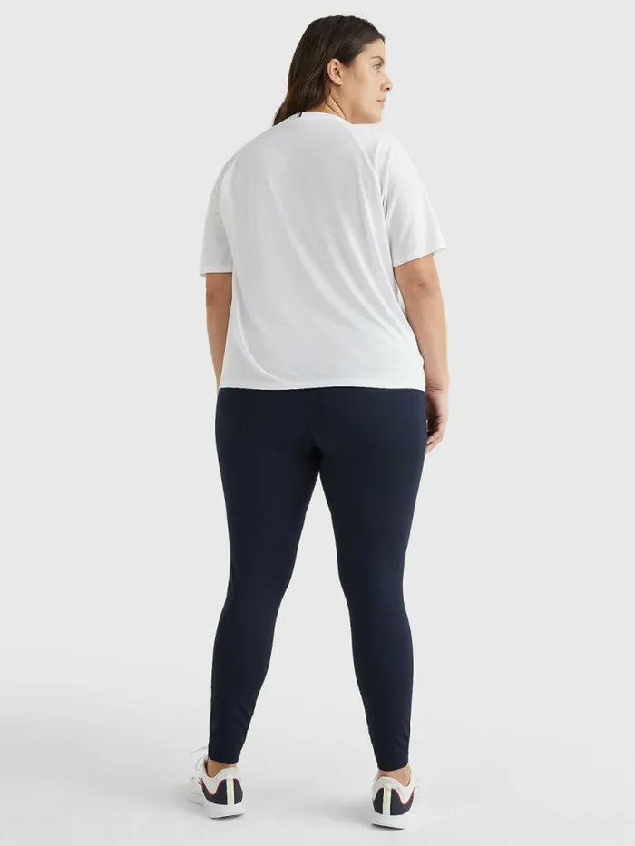 Tommy Hilfiger Curve Sport Relaxed Fit TShirt Th Optic White Womens Curve Fashion