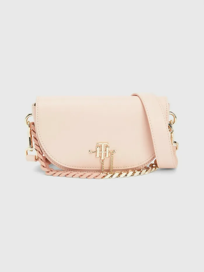 Tommy Hilfiger Curved Small Crossover Bag Sepia Pink Womens Bags Gift 4 You