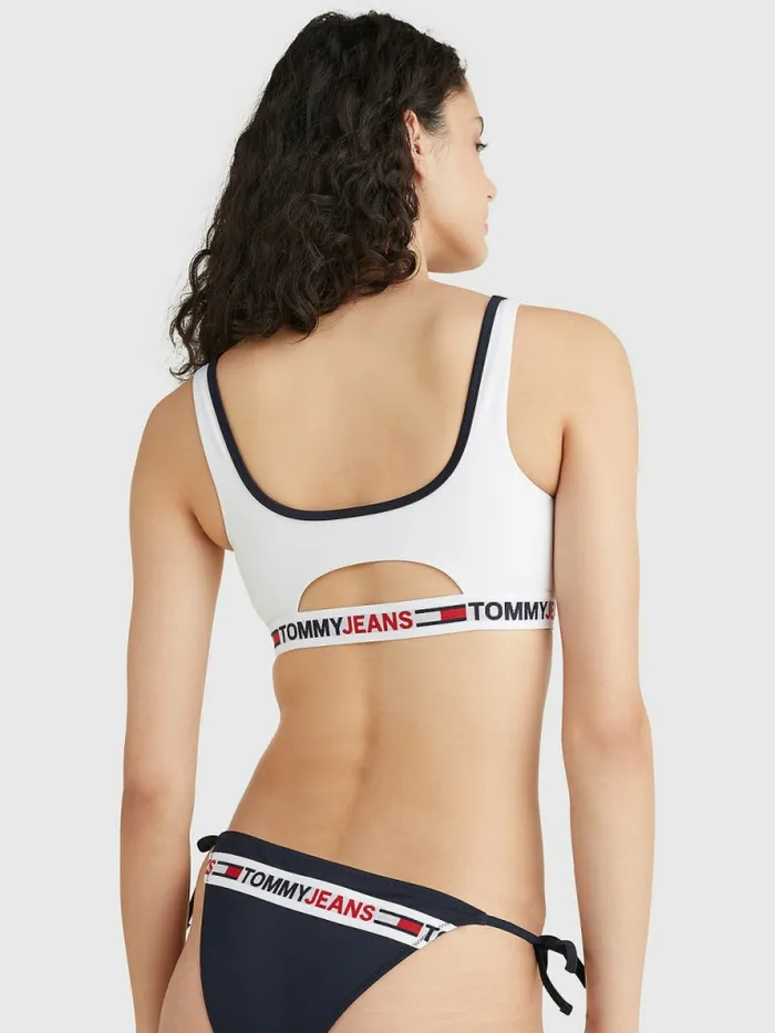 Tommy Hilfiger Cutout Detail Bikini Bralette Yellow Womens Swimwear Near Me