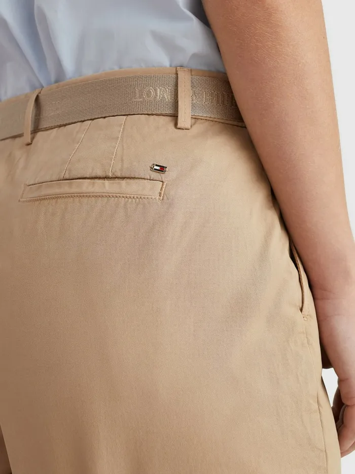 Tommy Hilfiger DRing Belted Chino Shorts Beige Womens Shorts For Sale