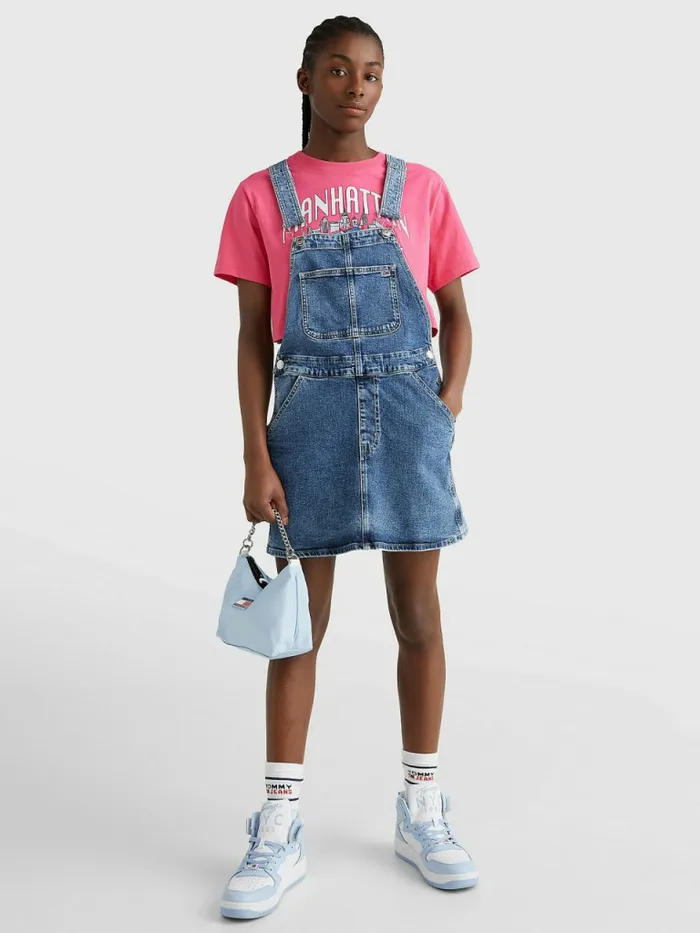 Tommy Hilfiger Denim Dungaree Dress Denim Medium Womens Dresses and Jumpsuits Sale