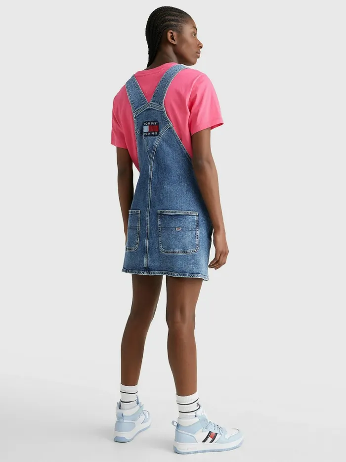 Tommy Hilfiger Denim Dungaree Dress Denim Medium Womens Dresses and Jumpsuits Sale