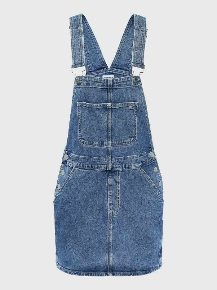 Tommy Hilfiger Denim Dungaree Dress Denim Medium Womens Dresses and Jumpsuits Sale