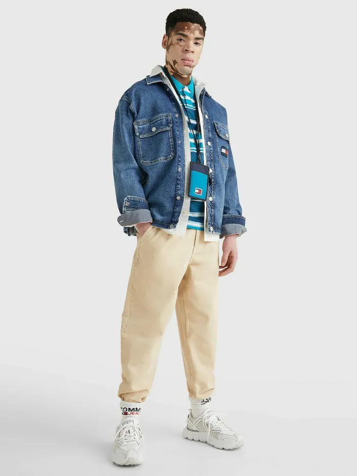 Tommy Hilfiger Denim Shacket Denim Medium Mens Coats and Jackets Fashion