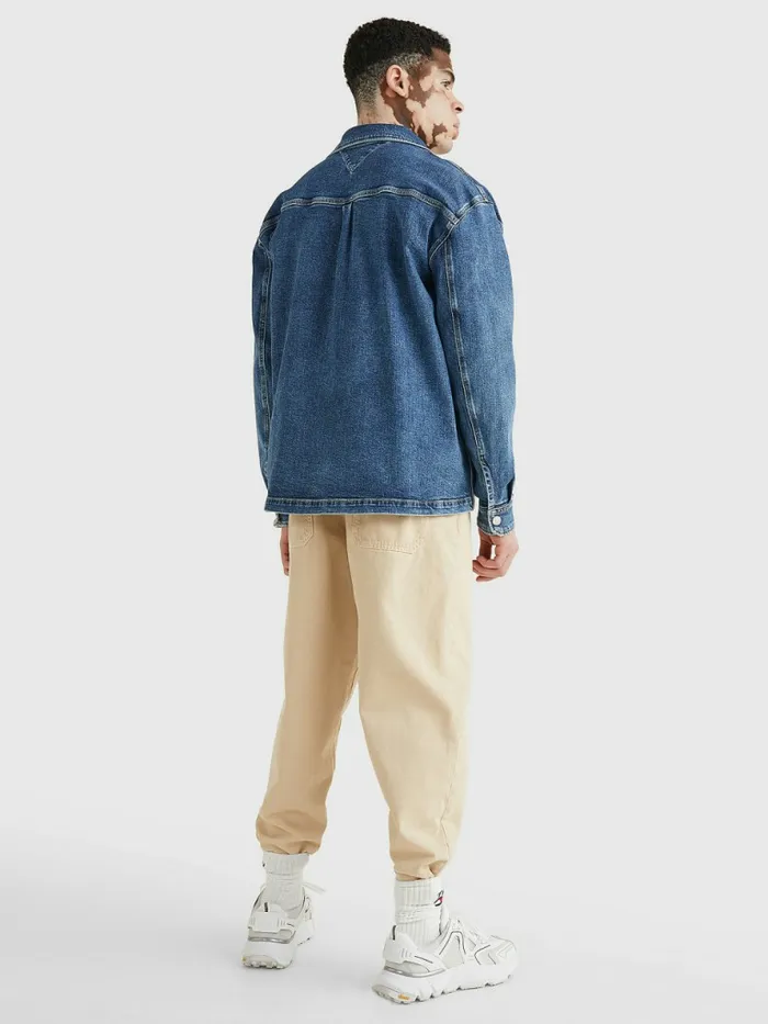 Tommy Hilfiger Denim Shacket Denim Medium Mens Coats and Jackets Fashion
