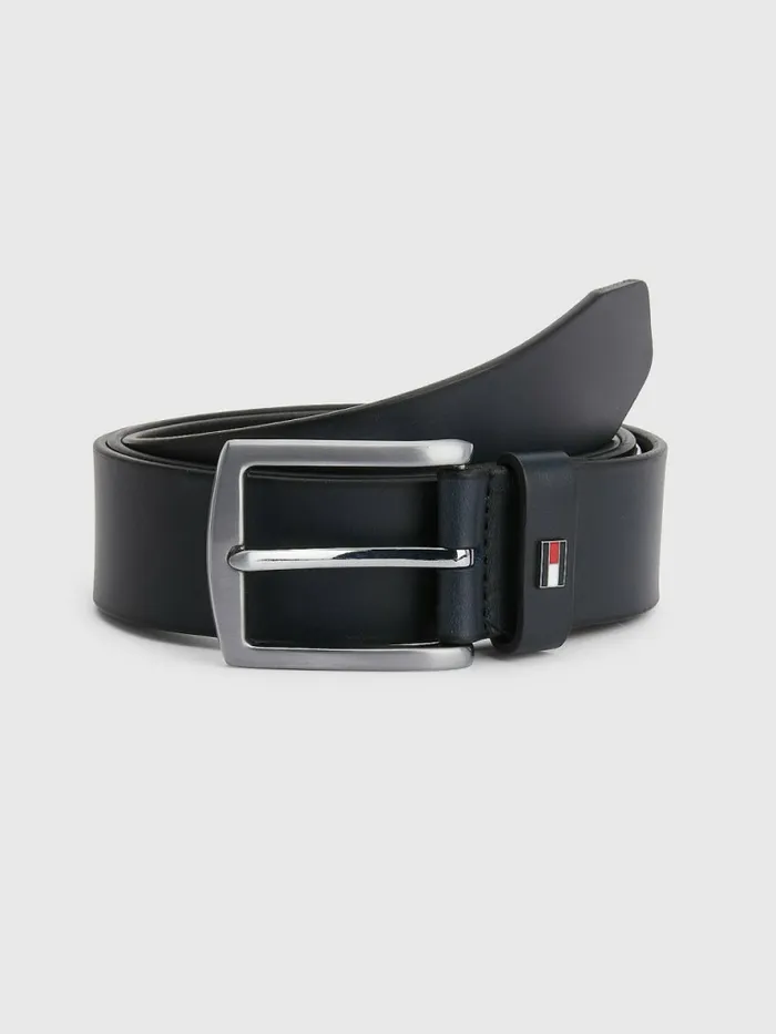 Tommy Hilfiger Denton Leather Belt Desert Sky Mens Belts On Sale