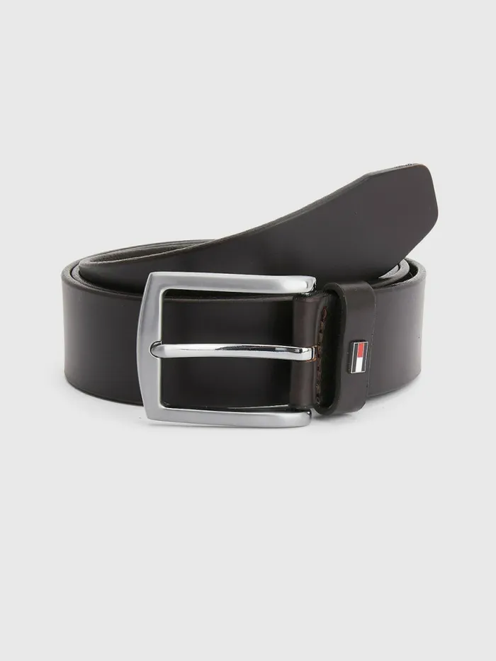 Tommy Hilfiger Denton Leather Belt Testa Di Moro Mens Belts Online