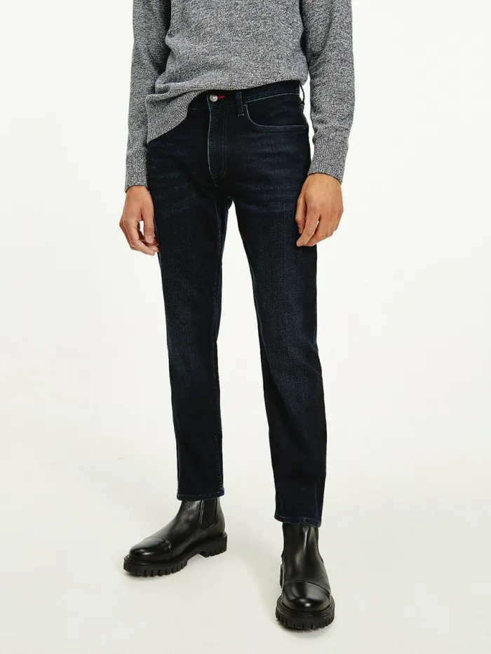 Tommy Hilfiger Denton Straight Jeans BlueBlack Mens Jeans Fashion