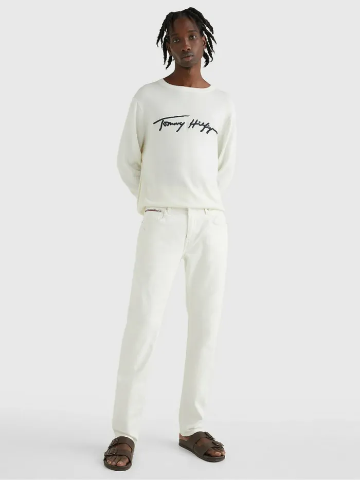 Tommy Hilfiger Denton Straight White Jeans Wick White Mens Jeans Cheap On Sale