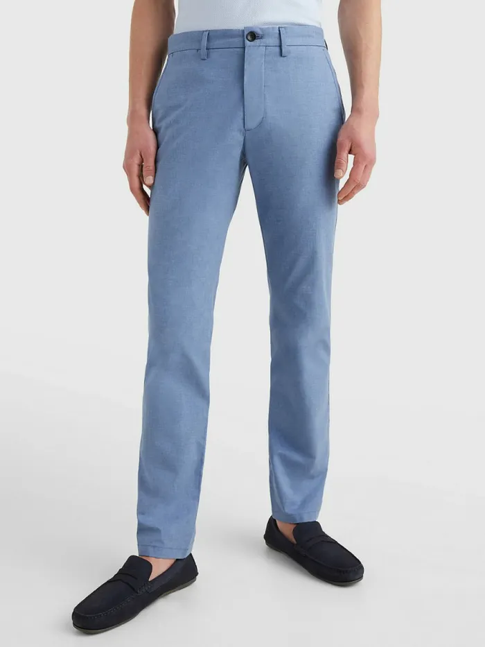 Tommy Hilfiger Denton Wool Look Straight Fit Trousers Faded Indigo Mens Trousers Tommy Hilfiger Denton Wool Look Straight Fit Trousers Faded Indigo Mens Trousers
