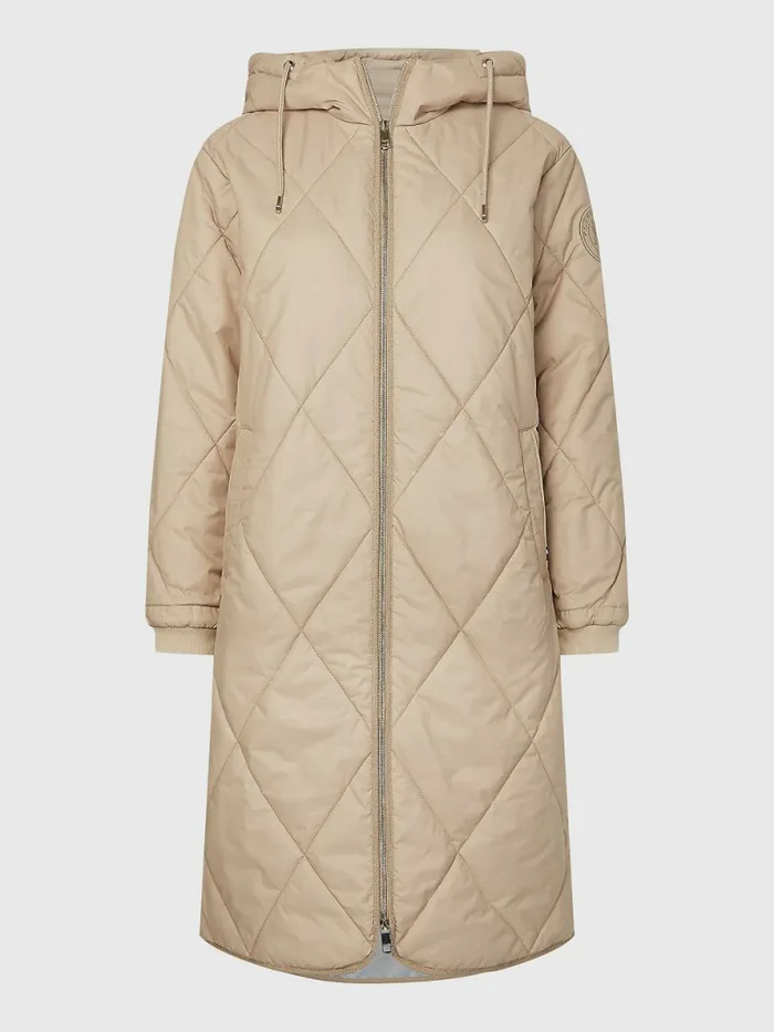 Tommy Hilfiger DiamondQuilted SoronaCoat Beige Womens Coats and Jackets For Sale