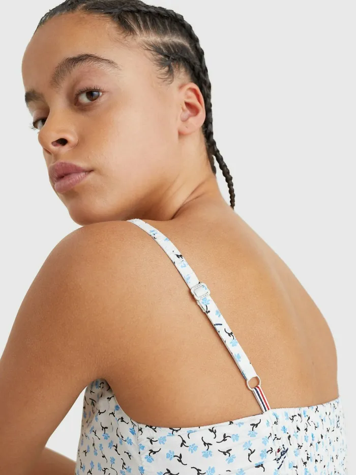 Tommy Hilfiger Ditsy Floral Print Ruched Strappy Top Island Floral Crush Print Womens Shirts and Blouses Online