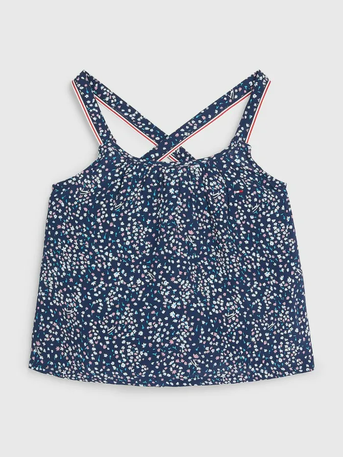 Tommy Hilfiger Ditsy Floral Sleeveless Top Blue Ditsy Flower Girls Tops and TShirts Popular Tommy Hilfiger Ditsy Floral Sleeveless Top Blue Ditsy Flower Girls Tops and TShirts Popular