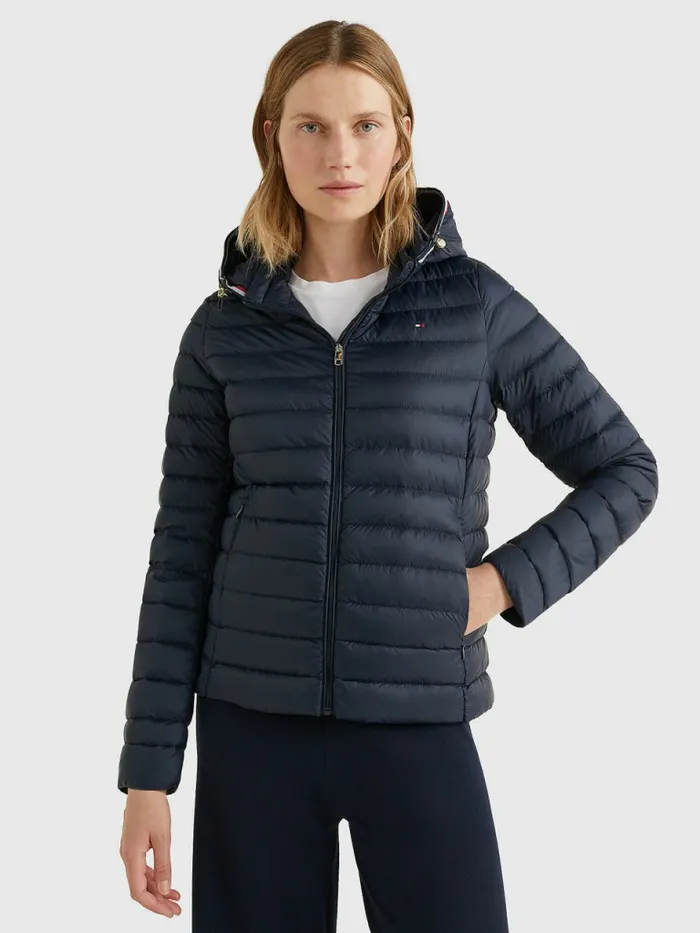 Tommy Hilfiger DownFilled Hooded ZipThru Jacket Desert Sky Womens Coats and Jackets For Sale Tommy Hilfiger DownFilled Hooded ZipThru Jacket Desert Sky Womens Coats and Jackets For Sale