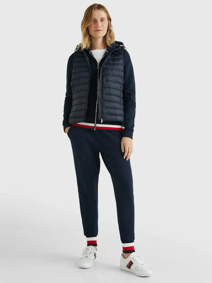 Tommy Hilfiger DownFilled Quilted Vest Desert Sky Womens Coats and Jackets Gift for Friend