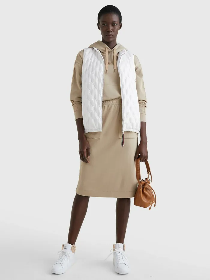 Tommy Hilfiger DownFilled Vest Th Optic White Womens Coats and Jackets Casaul