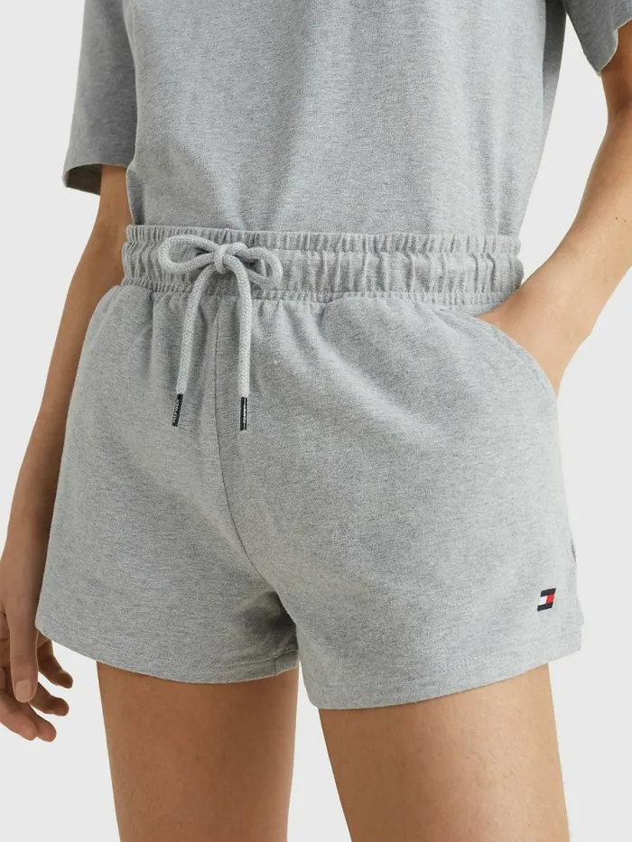 Tommy Hilfiger Drawstring Jersey Shorts Grey Heather Womens Lounge and Nightwear Gift for Friend