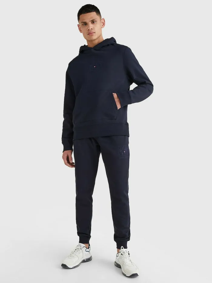 Tommy Hilfiger Earth Logo Relaxed Fit Joggers Desert Sky Mens Trousers