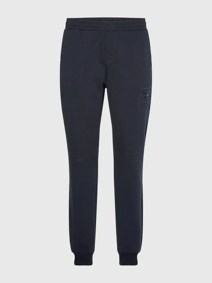 Tommy Hilfiger Earth Logo Relaxed Fit Joggers Desert Sky Mens Trousers
