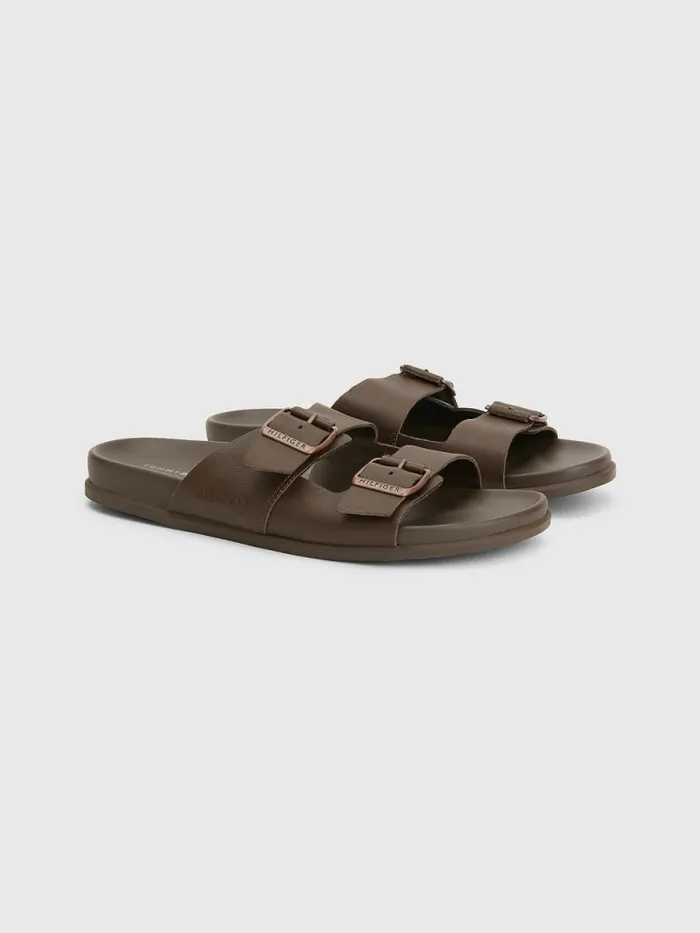 Tommy Hilfiger Elevated Double Buckle Leather Sandals Cocoa Mens Formal Shoes and Brogues Gift 4 You Tommy Hilfiger Elevated Double Buckle Leather Sandals Cocoa Mens Formal Shoes and Brogues Gift 4 You
