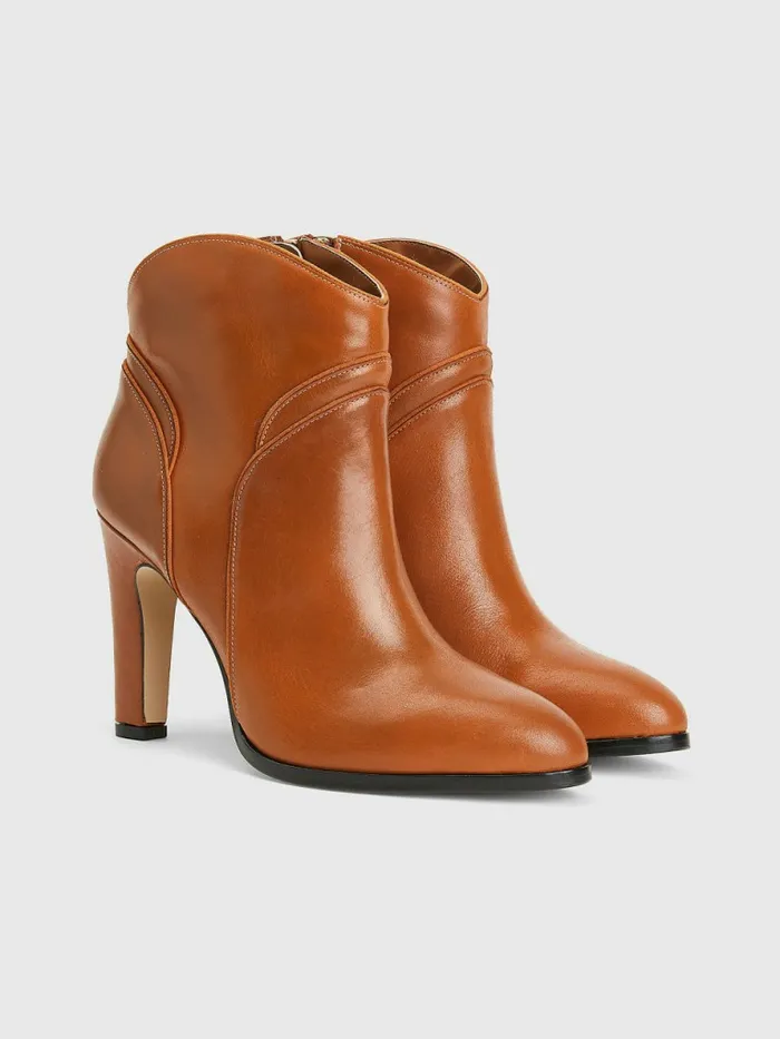 Tommy Hilfiger Elevated High Heel Leather Ankle Boots Golden Daze Womens Boots Gift 4 You Tommy Hilfiger Elevated High Heel Leather Ankle Boots Golden Daze Womens Boots Gift 4 You