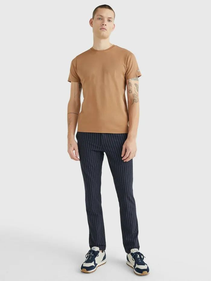 Tommy Hilfiger Elevated Interlock TShirt Basket Brown Mens TShirts Cheap On Sale
