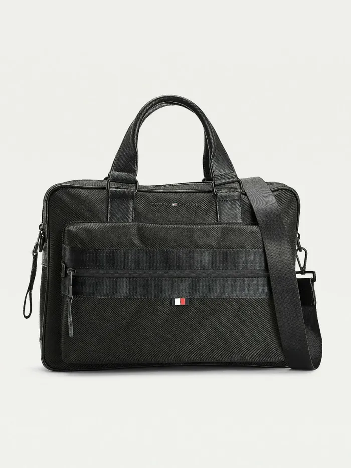 Tommy Hilfiger Elevated Modern Computer Bag Black Mens Bags Gift Ideas