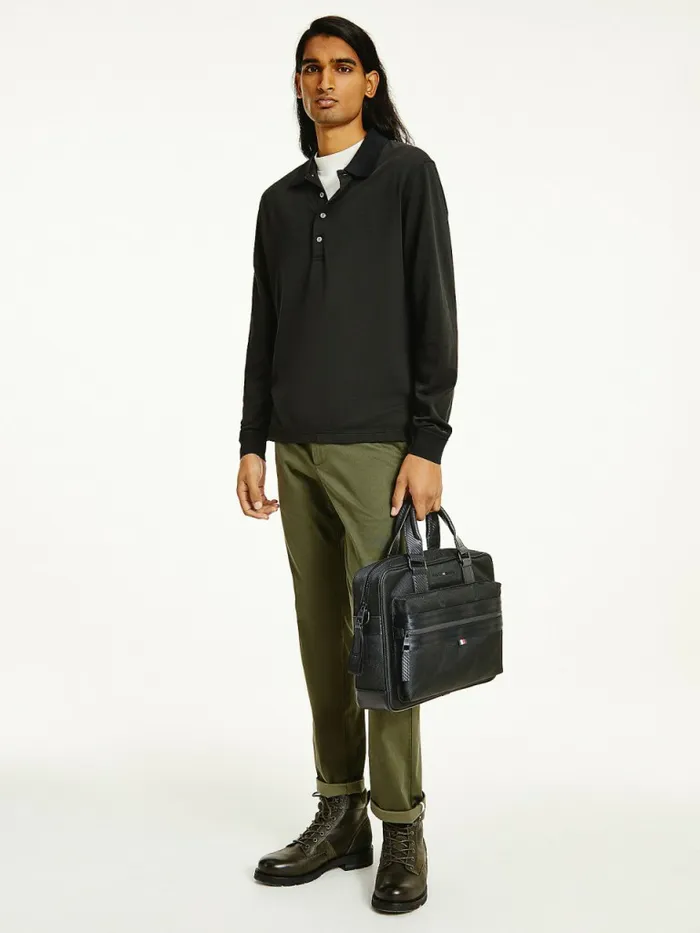 Tommy Hilfiger Elevated Modern Computer Bag Black Mens Bags Gift Ideas