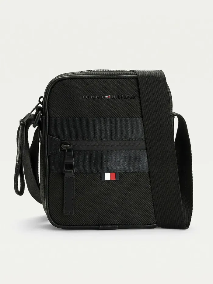 Tommy Hilfiger Elevated Modern Tonal Small Reporter Bag Black Mens Bags Fashion Tommy Hilfiger Elevated Modern Tonal Small Reporter Bag Black Mens Bags Fashion