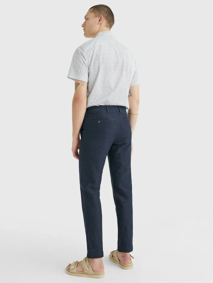 Tommy Hilfiger Elevated Side Tape Tapered Trousers Desert Sky Mens Trousers