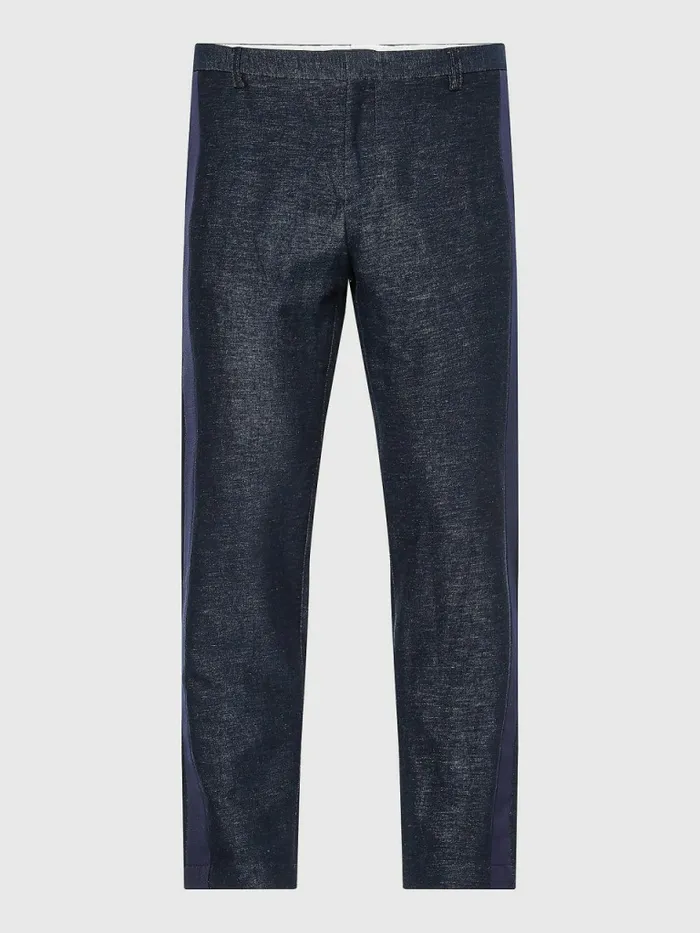 Tommy Hilfiger Elevated Side Tape Tapered Trousers Desert Sky Mens Trousers