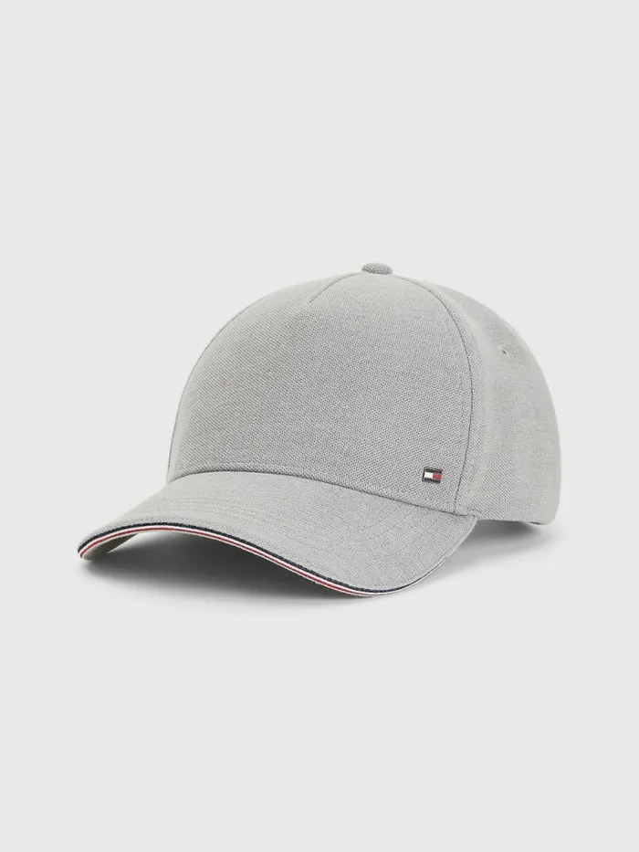 Tommy Hilfiger Elevated Signature Tape Cap Mid Grey Heather Mens Hats and Scarves For Sale Tommy Hilfiger Elevated Signature Tape Cap Mid Grey Heather Mens Hats and Scarves For Sale
