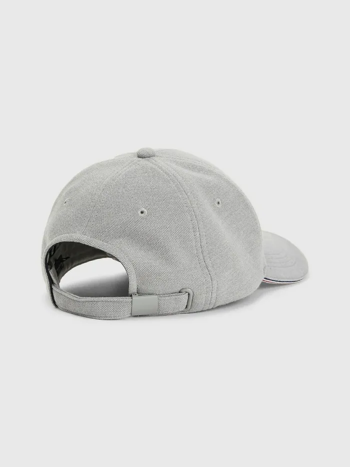 Tommy Hilfiger Elevated Signature Tape Cap Mid Grey Heather Mens Hats and Scarves For Sale