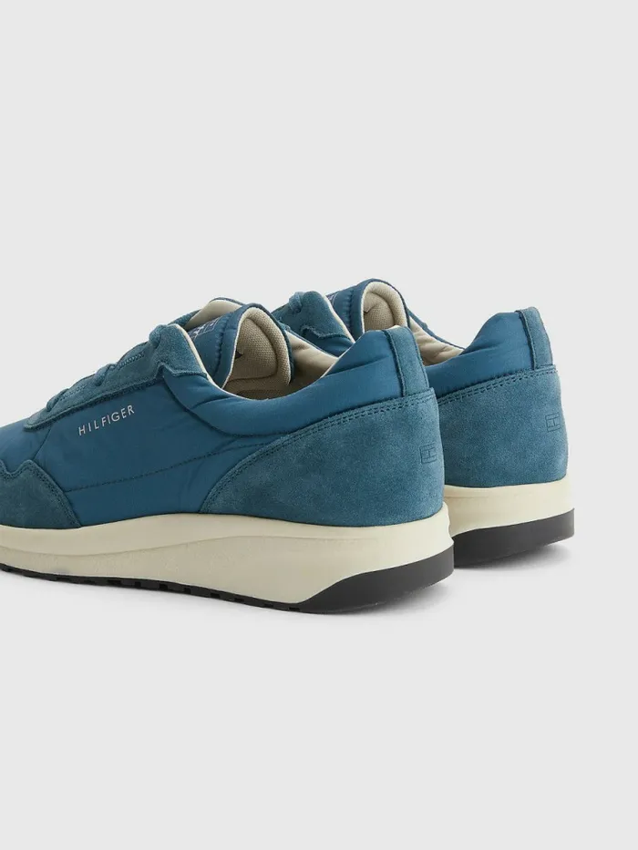 Tommy Hilfiger Elevated SuedeTrimmed Trainers Mercury Marine Mens Casual Shoes Fashion