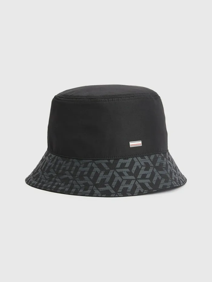 Tommy Hilfiger Elevated Th Business Monogram Bucket Hat Black Mens Hats and Scarves Casaul Tommy Hilfiger Elevated Th Business Monogram Bucket Hat Black Mens Hats and Scarves Casaul