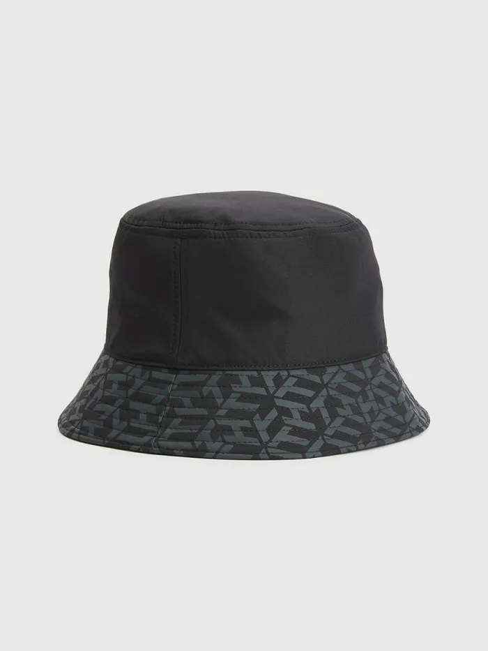 Tommy Hilfiger Elevated Th Business Monogram Bucket Hat Black Mens Hats and Scarves Casaul