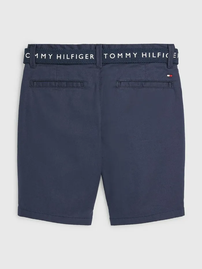 Tommy Hilfiger Essential Belted Chino Shorts Twilight Navy Boys Trousers and Shorts Near Me