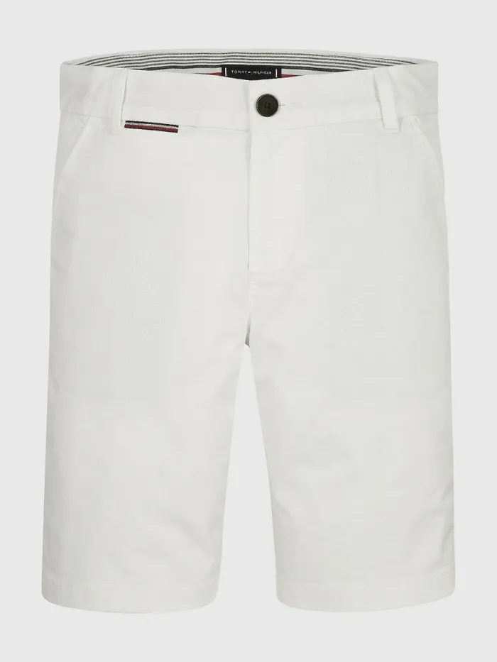 Tommy Hilfiger Essential Chino Shorts White Boys Trousers and Shorts On Sale