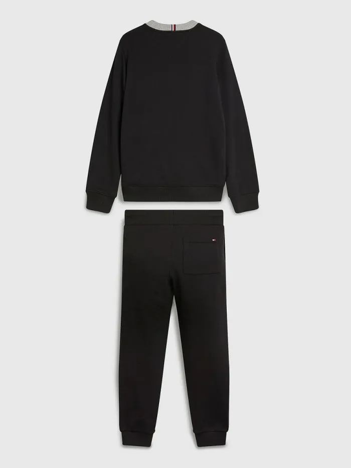 Tommy Hilfiger Essential ColourBlocked Sweatshirt Joggers Set Black Boys Sweatshirts and Hoodies Gift Ideas