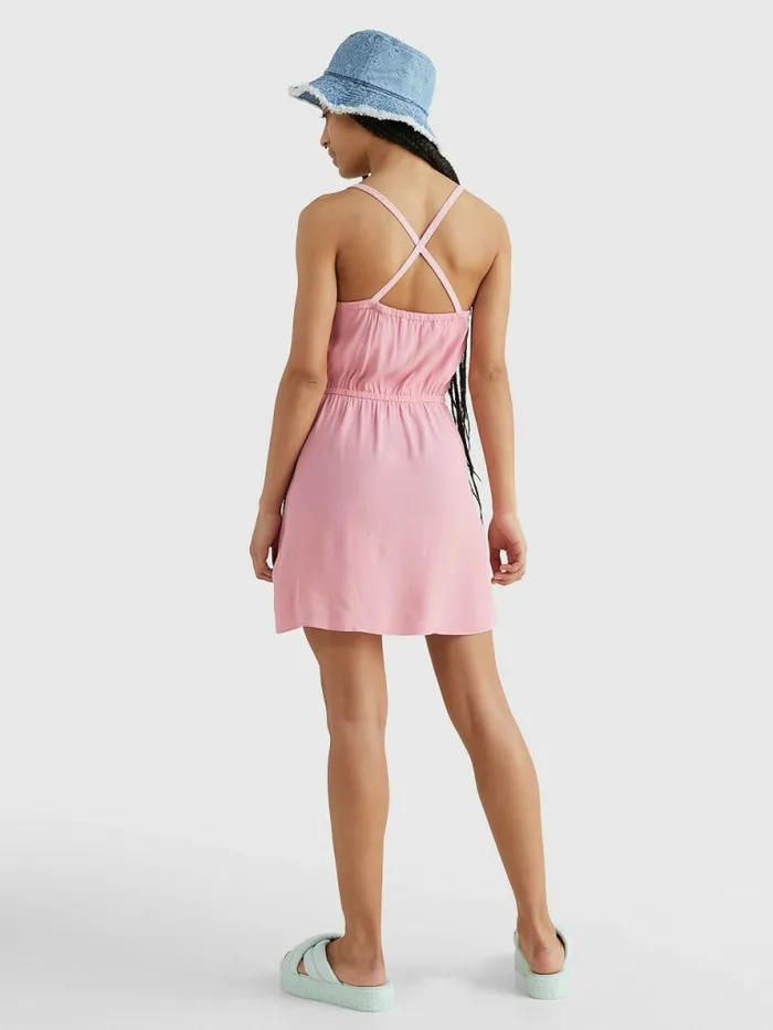 Tommy Hilfiger Essential Fit And Flare Dress Fresh Pink Womens Dresses and Jumpsuits Popular