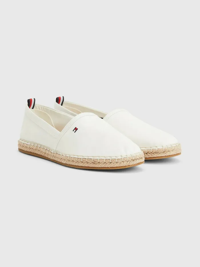 Tommy Hilfiger Essential Flag Espadrilles Ivory Womens Boots Online