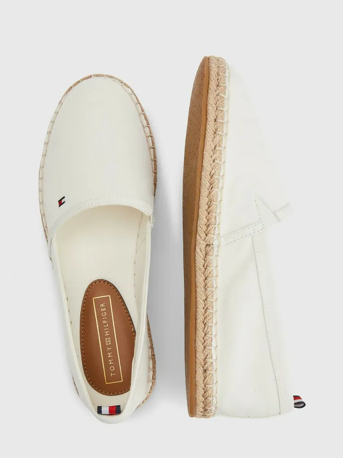 Tommy Hilfiger Essential Flag Espadrilles Ivory Womens Boots Online