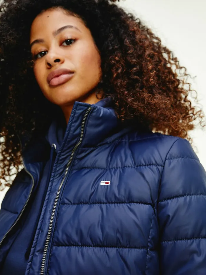 Tommy Hilfiger Essential Hooded Padded Jacket Twilight Navy Womens Coats and Jackets Gift 4 You