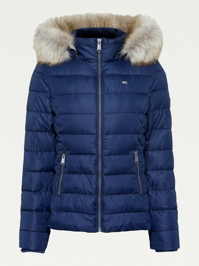 Tommy Hilfiger Essential Hooded Padded Jacket Twilight Navy Womens Coats and Jackets Gift 4 You