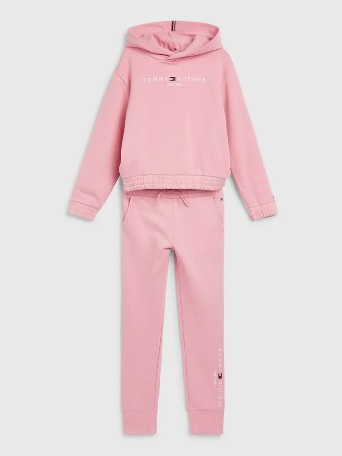 Tommy Hilfiger Essential Hoody And Joggers Set Fresh Pink Girls Sweatshirts and Hoodies Cheap On Sale Tommy Hilfiger Essential Hoody And Joggers Set Fresh Pink Girls Sweatshirts and Hoodies Cheap On Sale